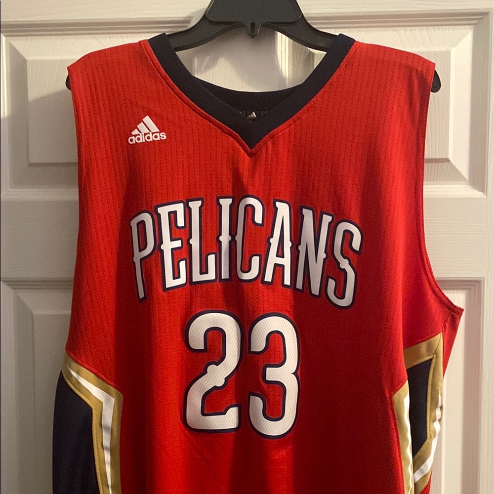 Adidas Red Pelicans Jersey with Number 23